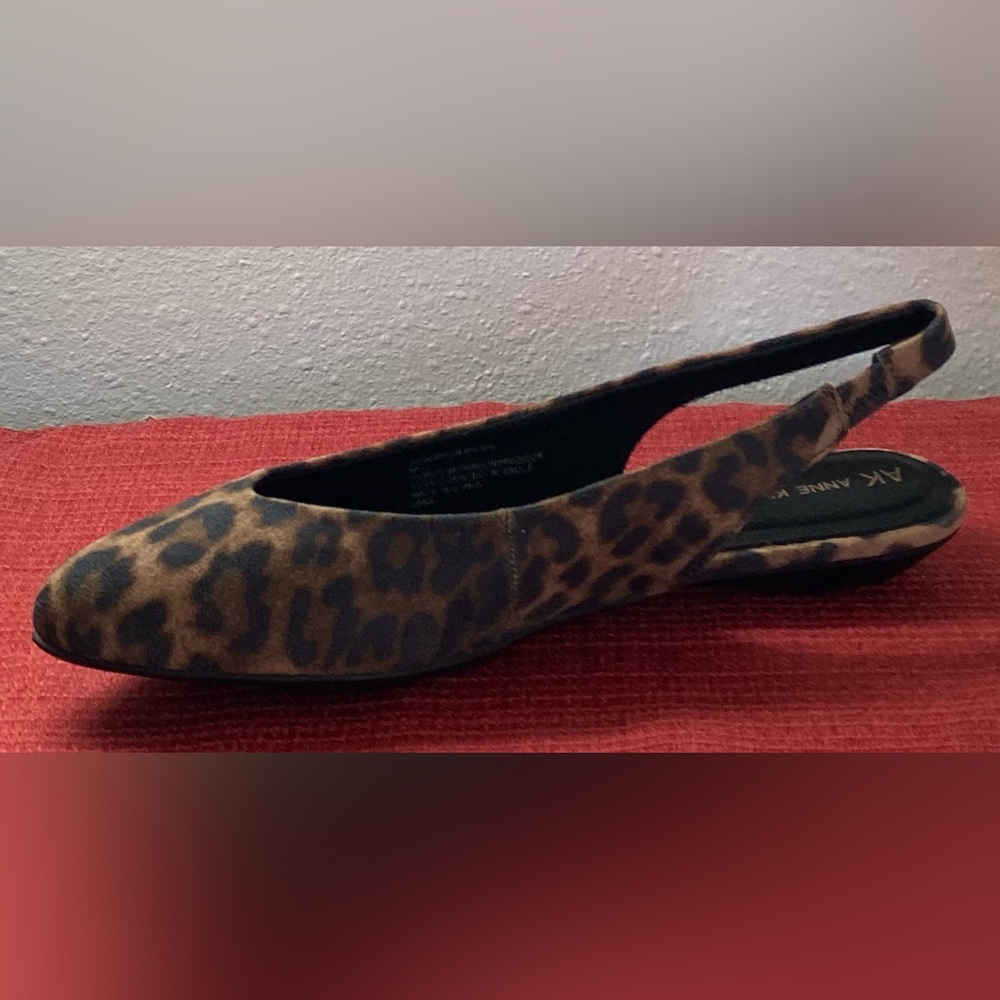 NWT… ANN KLEIN LEOPARD SLINGBACK FLATS - Picture 15 of 16
